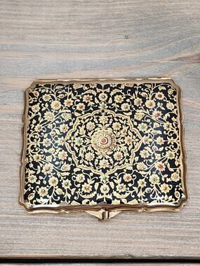 STRATTON Cigarette Case Jewel Floral Design England Card Holder